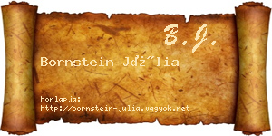 Bornstein Júlia névjegykártya